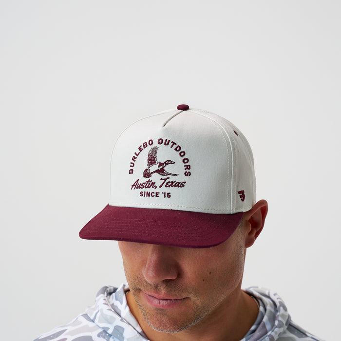 Cap - Classic Duck - Cream & Maroon