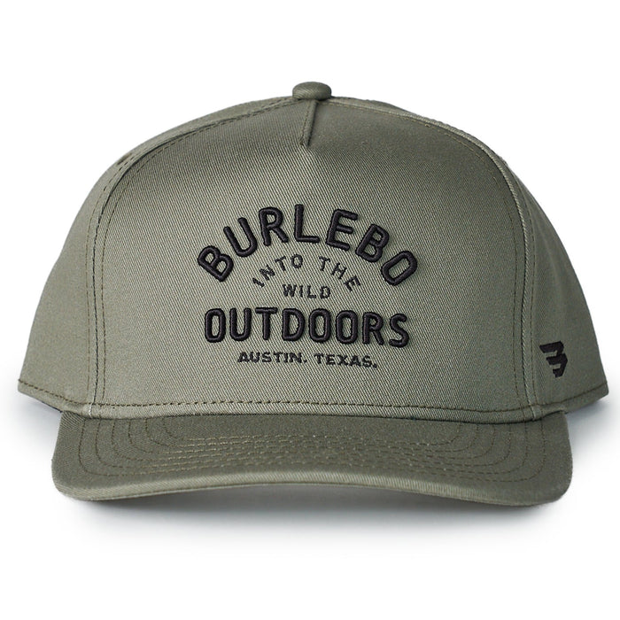 Green cap with 'Burlebo' branding on a white background