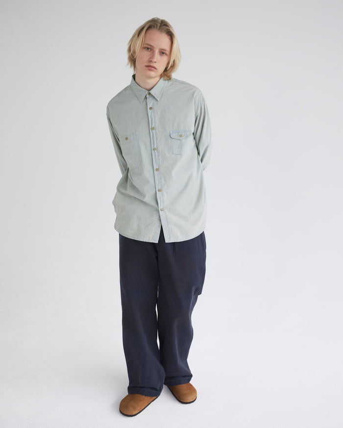 Chambray L/S Shirt Light Blue
