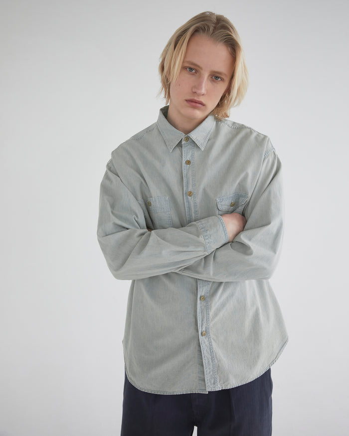 Chambray L/S Shirt Light Blue