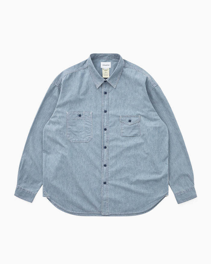 Chambray L/S Shirt Mid Blue