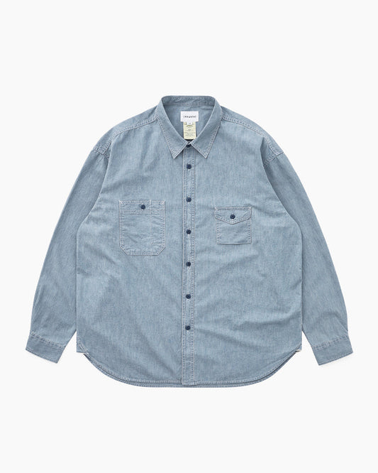 Chambray L/S Shirt Mid Blue