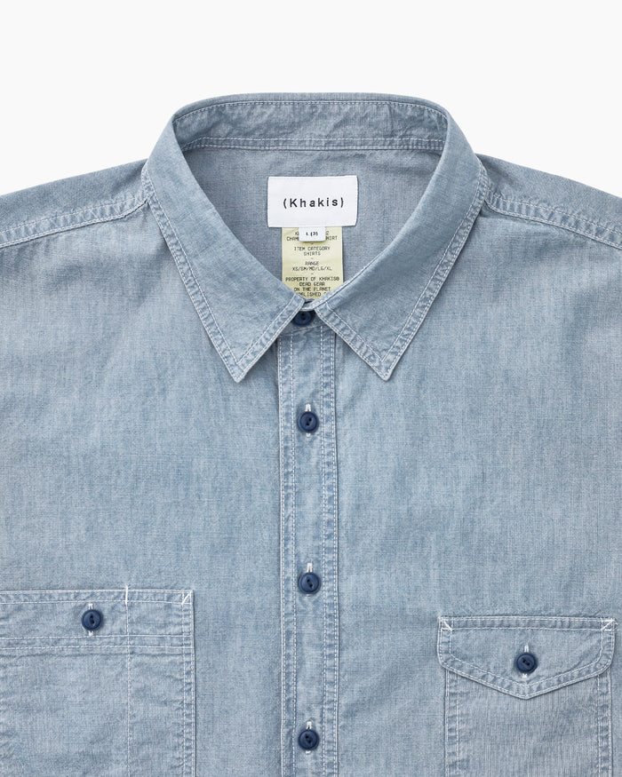 Chambray L/S Shirt Mid Blue