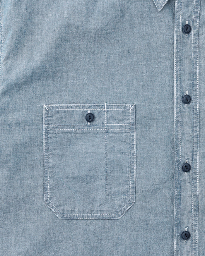 Chambray L/S Shirt Mid Blue