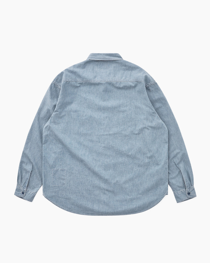 Chambray L/S Shirt Mid Blue