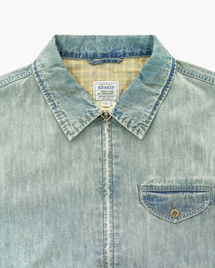 Chambray Swing Jacket Aged Blue