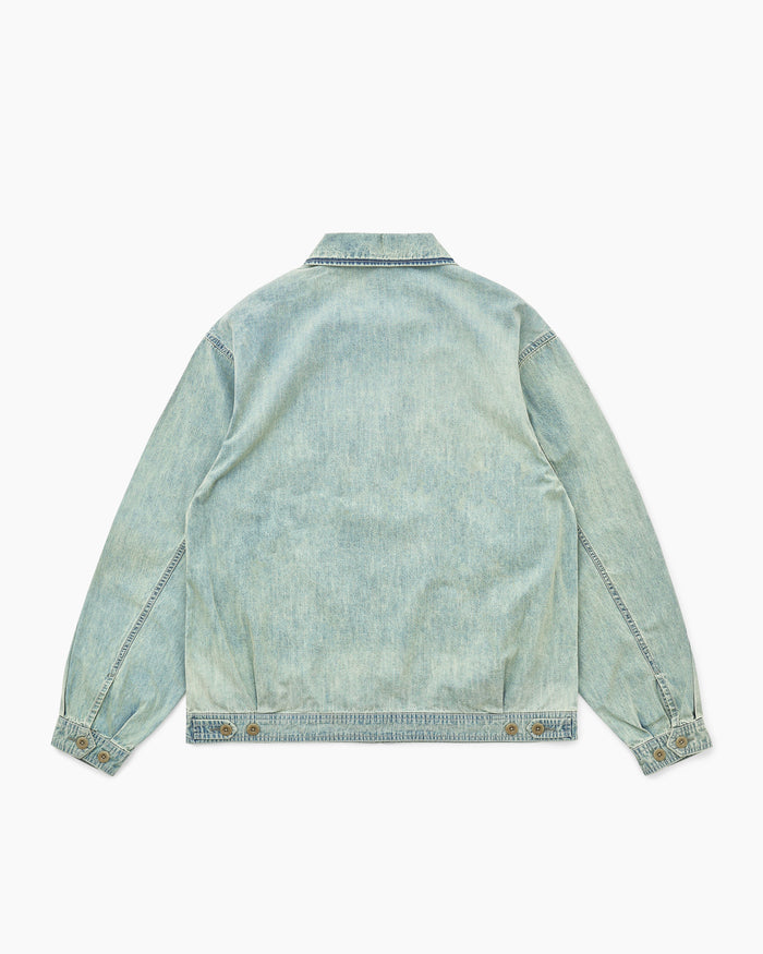 Chambray Swing Jacket Aged Blue