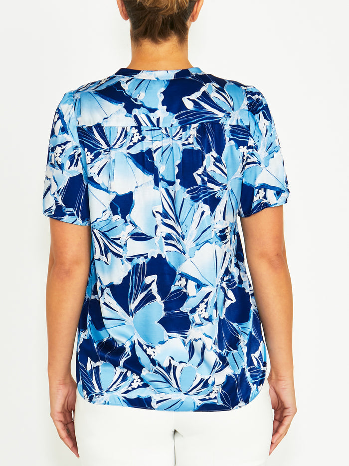 Clover Glacier Silk Top