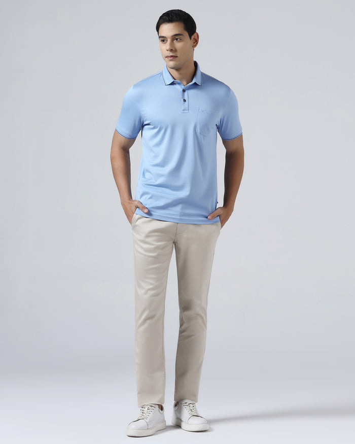 Cool Blue Solid Polo - Ram