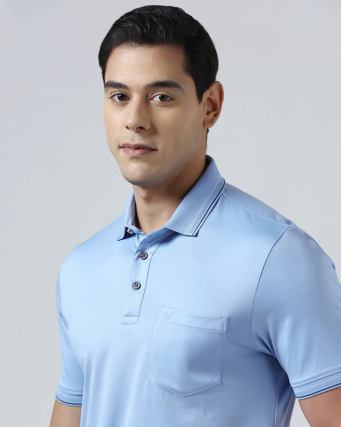 Cool Blue Solid Polo - Ram