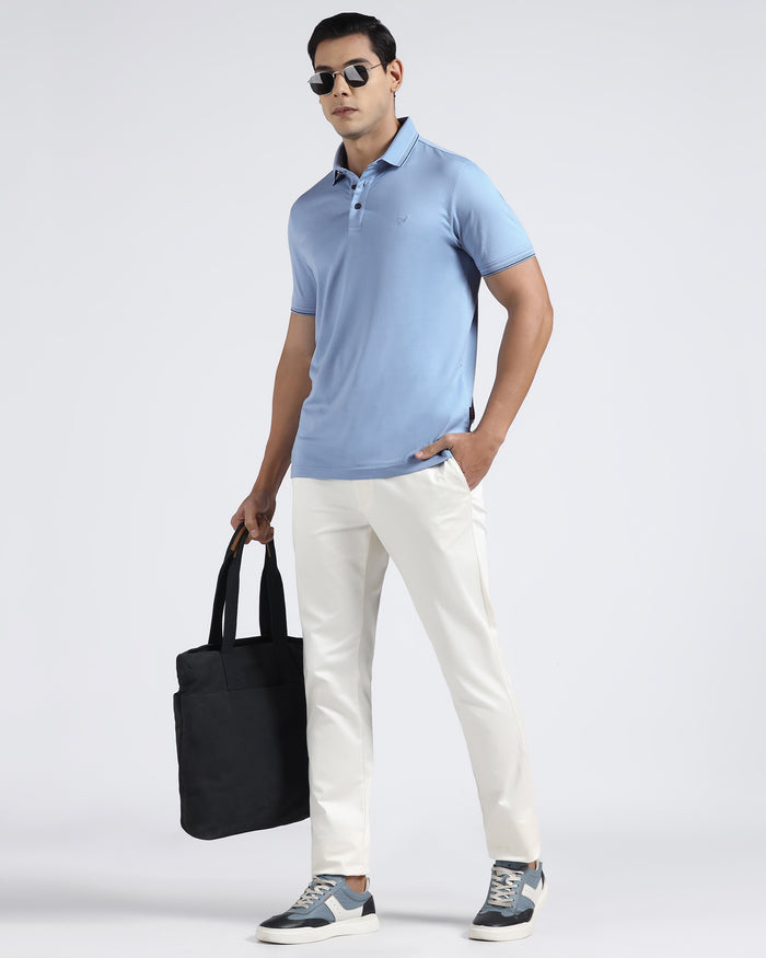 Cool Blue Solid Polo - Ram