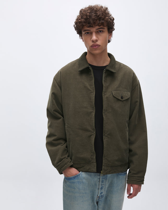 Corduroy Swing Jacket Dark Olive
