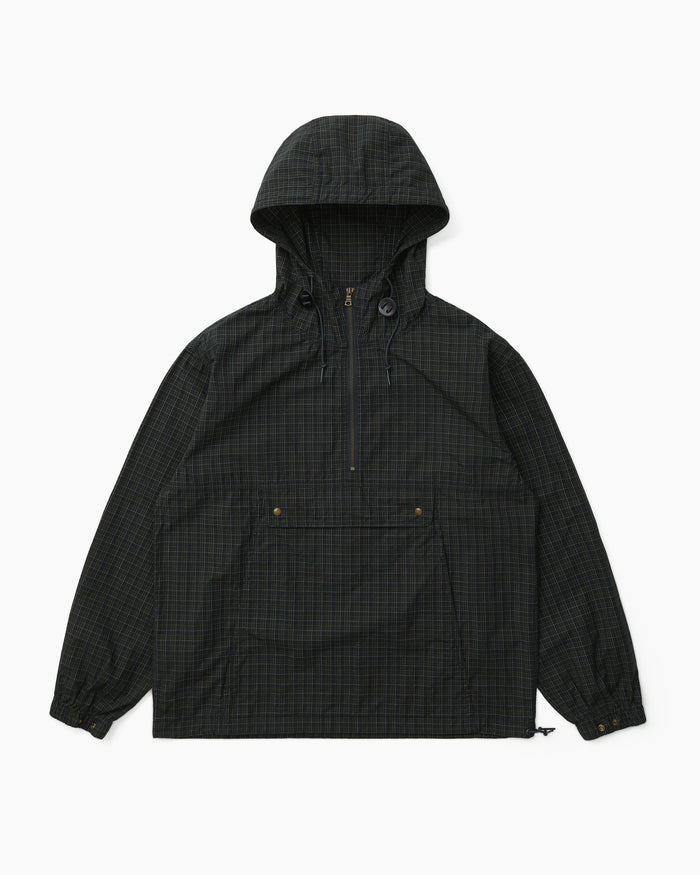 Cotton Plaid Anorak Navy