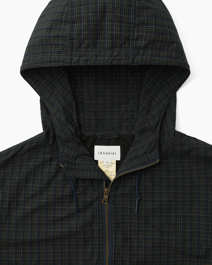 Cotton Plaid Anorak Navy