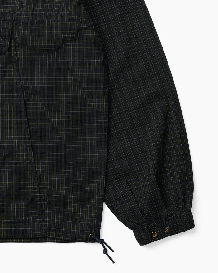 Cotton Plaid Anorak Navy