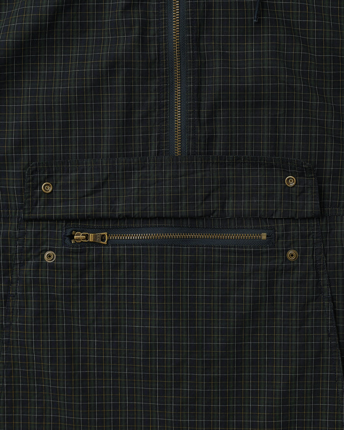 Cotton Plaid Anorak Navy