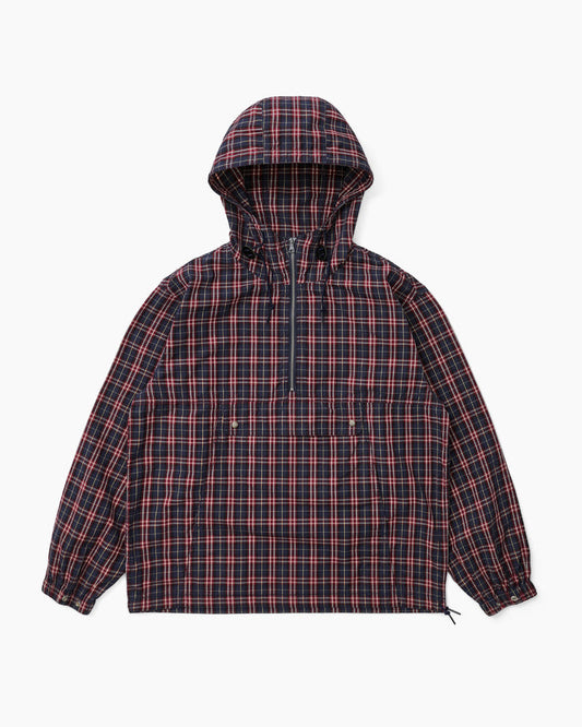 Cotton Plaid Anorak Red
