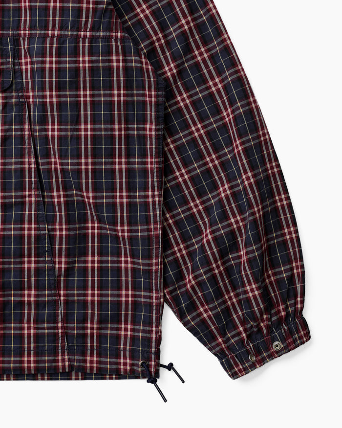 Cotton Plaid Anorak Red
