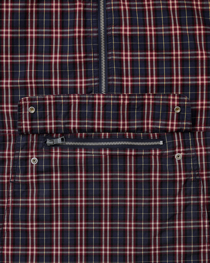 Cotton Plaid Anorak Red