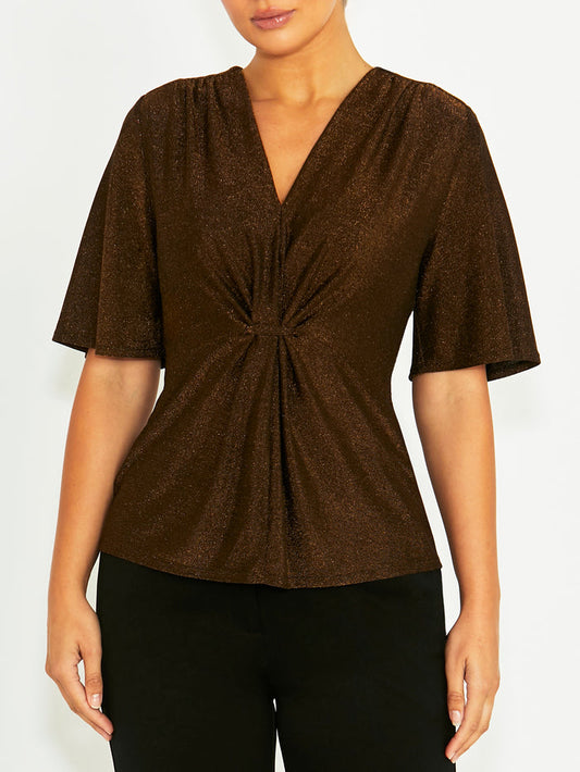 Dallas Bronze Lurex Top