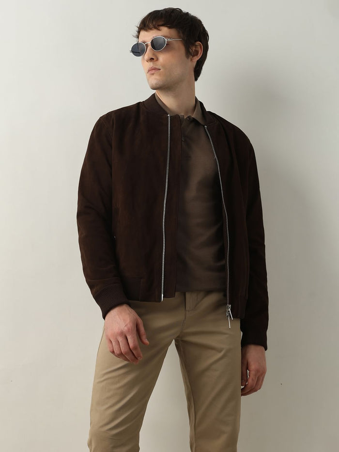 Dark Brown Organic Cotton Polo T-shirt