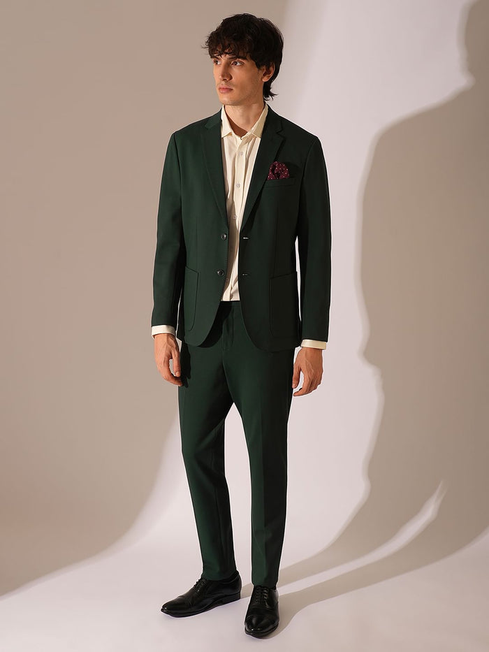 Dark Green Jersey Suit-Set Trousers
