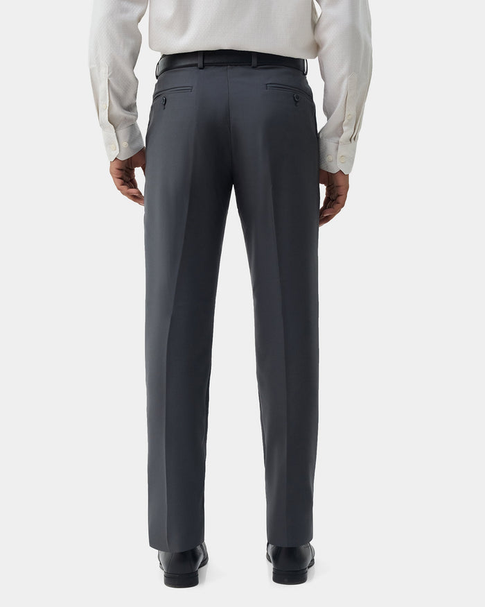 Dark Grey Solid Trouser - Tudor