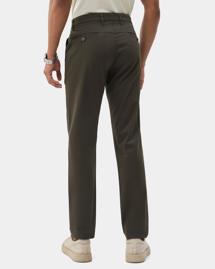Dark Olive Solid Khakis - Sinai
