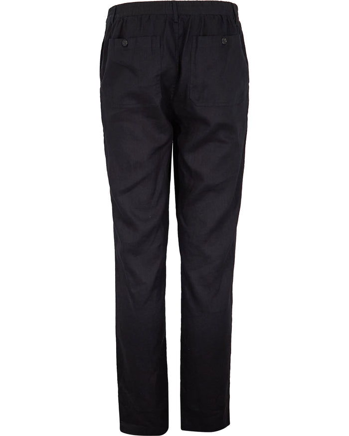 DEVON LINEN PANT - BLACK