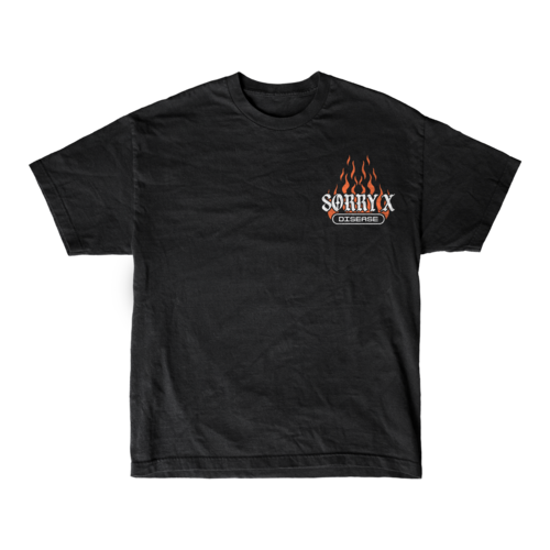 sorry x Disease Black - Tee front