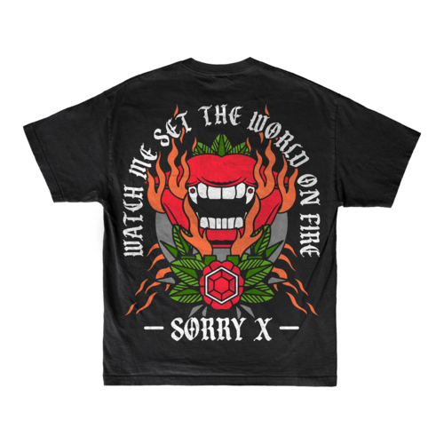sorry x Disease Black - Tee back