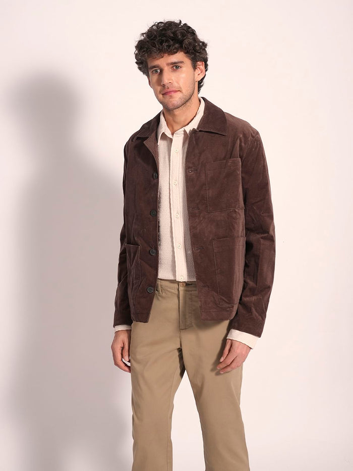 Ecru Textured Cotton Shirt