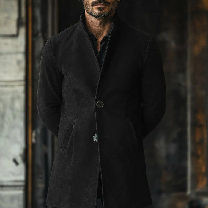 Emperor Long Coat Nappa Suede