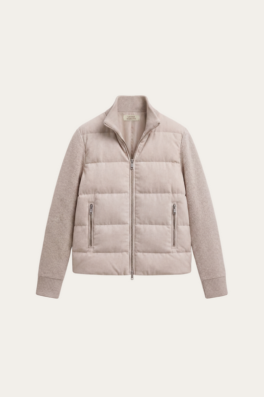 Enea Quilted Knit Jacket Ivory