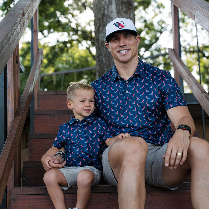 Father and Son Bundle - Performance Polo - USA Eagle