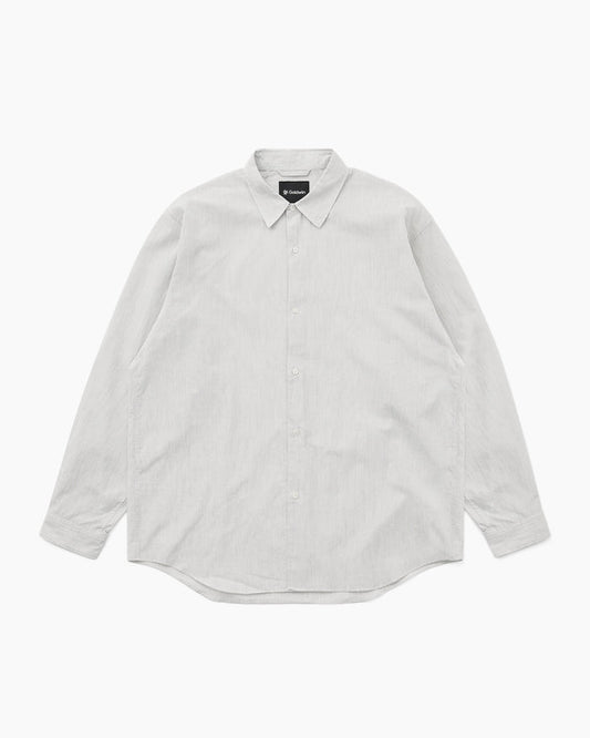 Fine Cotton Seersucker Striped Shirt Black
