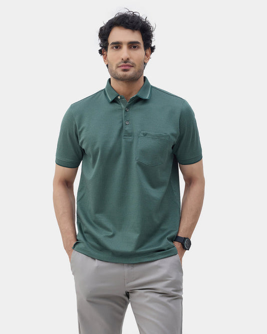 SHORT SLEEVE SLIM FIT STRUCTURE T-SHIRT