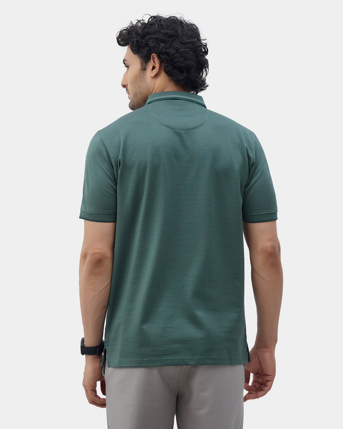Forest Green Textured Polo - Bomi
