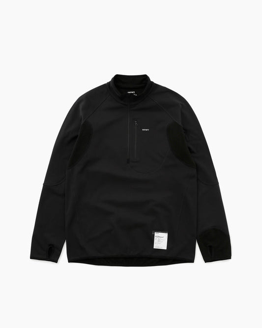FuzzFleece™ Grid Half-Zip Black
