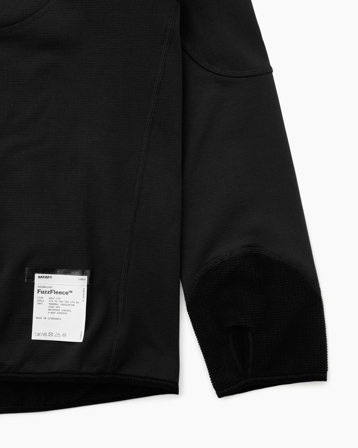 FuzzFleece™ Grid Half-Zip Black