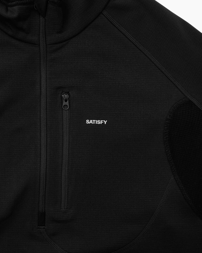 FuzzFleece™ Grid Half-Zip Black