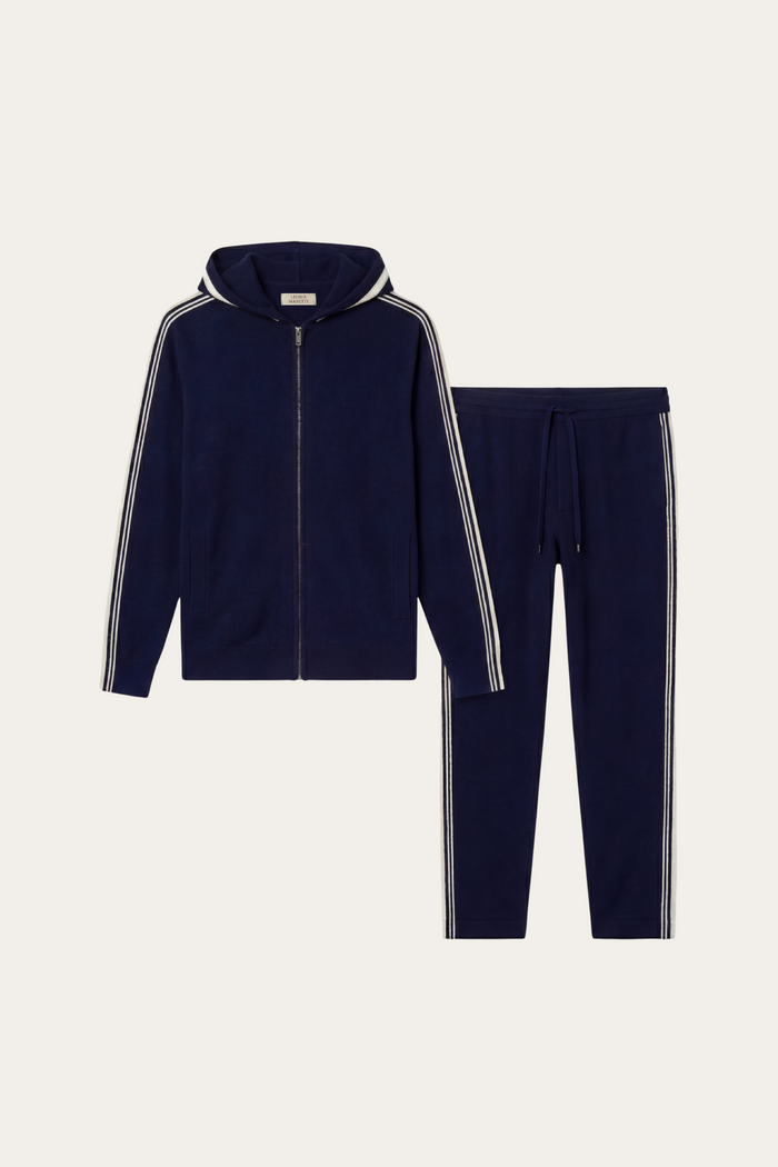 Giancarlo Hooded Zip Set Navy