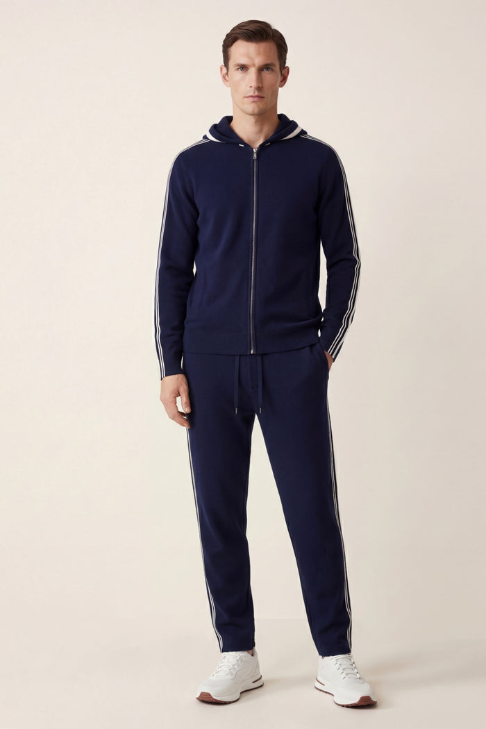 Giancarlo Hooded Zip Set Navy