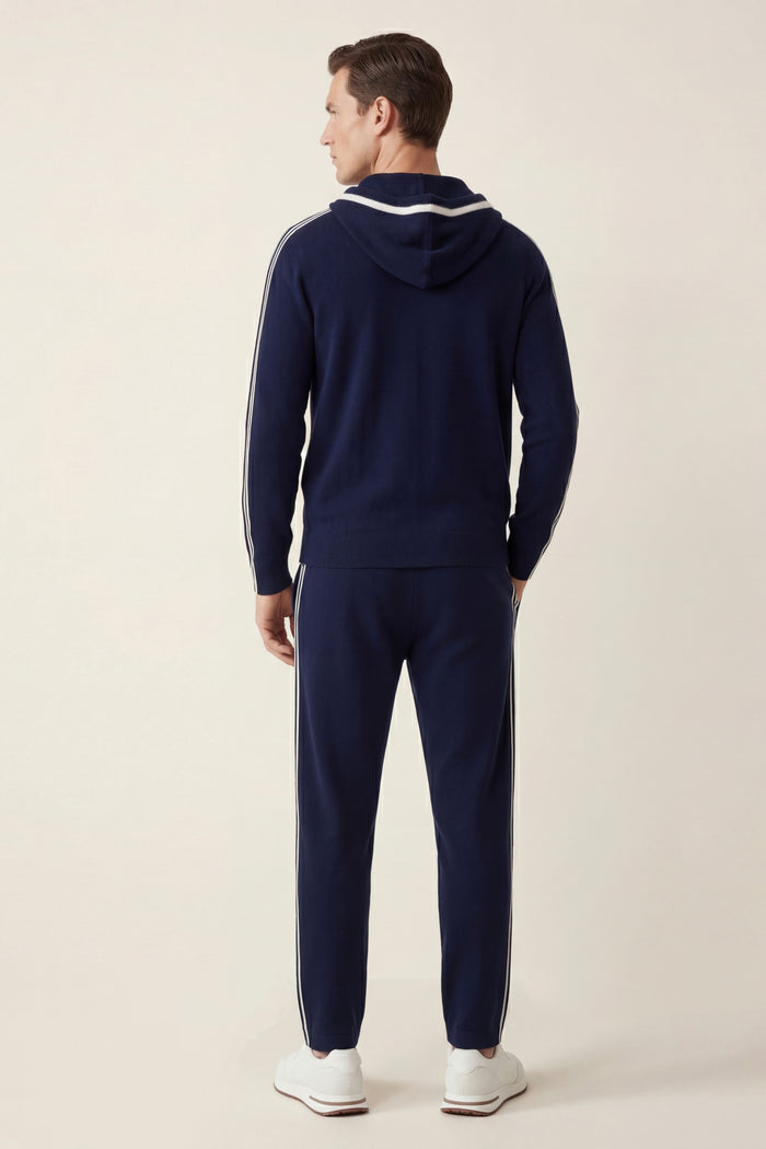 Giancarlo Hooded Zip Set Navy
