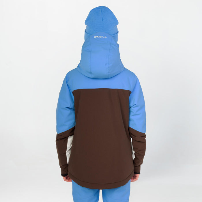Girl's Cruz Triple Snow Jacket - Coffee Bean Colour Block