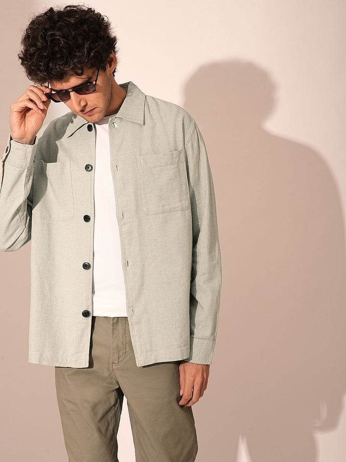 Green Organic Cotton Shacket