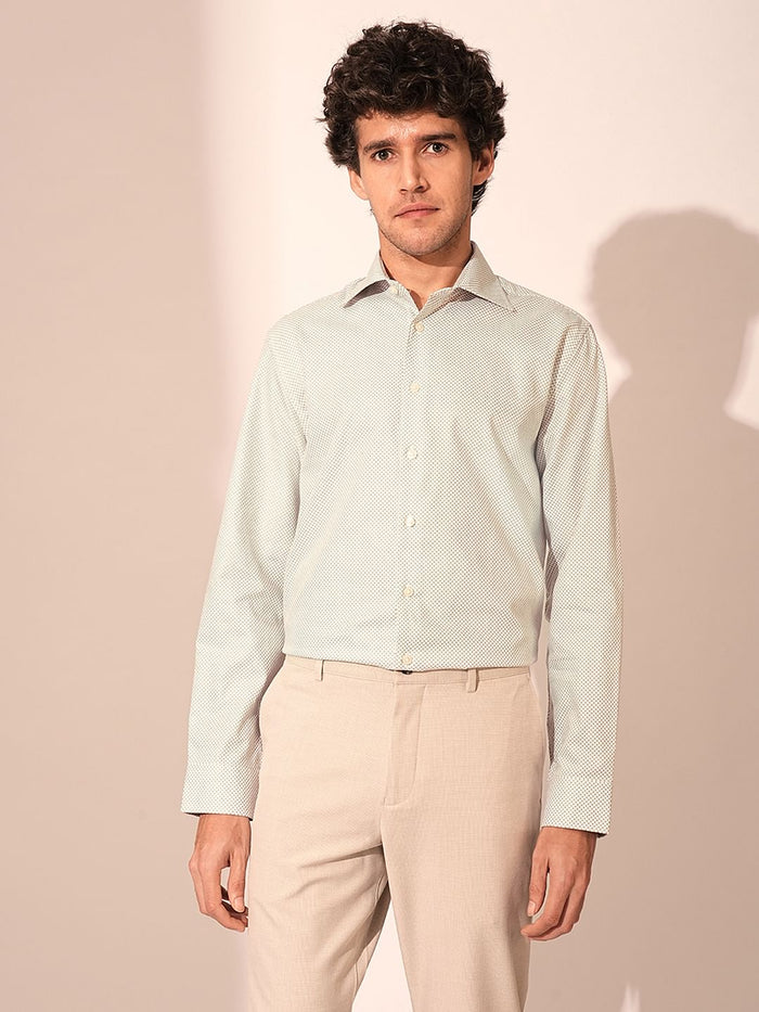 Green Printed Organic Cotton Shirt