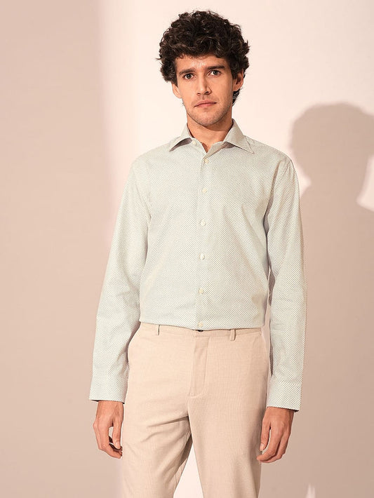 Green Printed Organic Cotton Shirt
