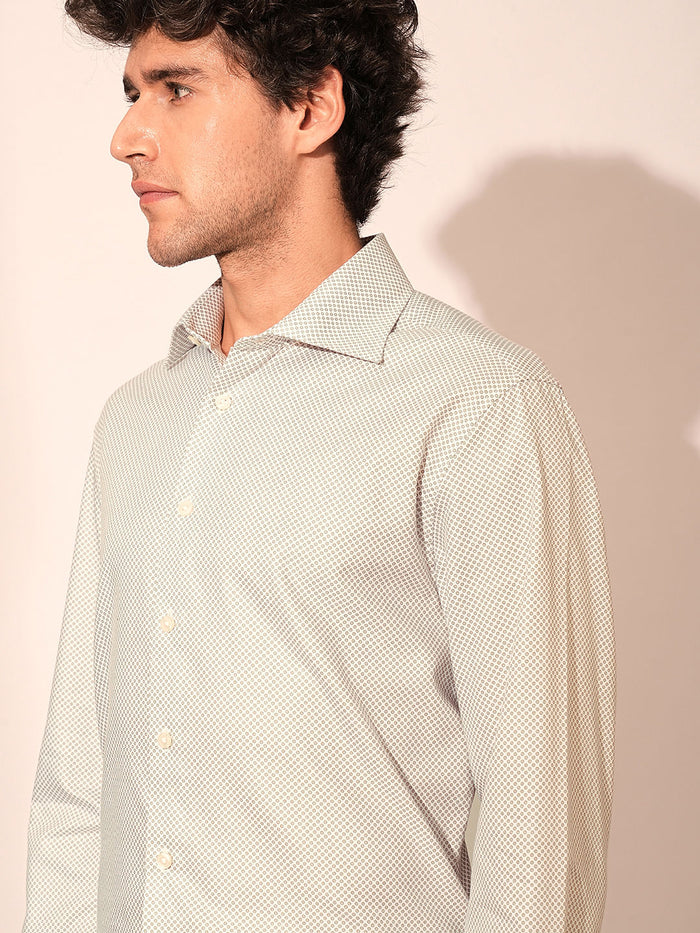 Green Printed Organic Cotton Shirt
