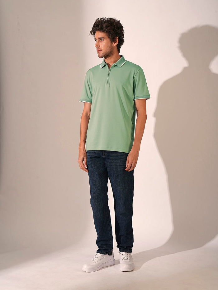 Green Regular Fit Polo
